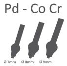 Wax Casting Sprues Set Ø 7, 8, 9 mm Pb-CoCr