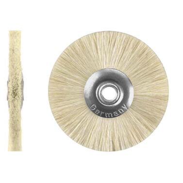 Brosse de Polissage en Poils de Chèvre Ø 60 mm Noyau Métallique pour Plastiques