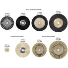 Brosse de Polissage en Poils de Chèvre Ø 60 mm Noyau Métallique pour Plastiques