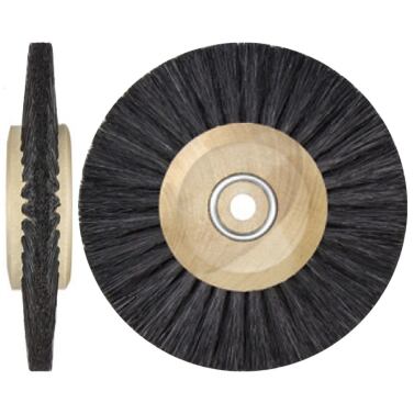 Chungking Black Polishing Brush Ø 80 mm Wooden Core for Metal Processing
