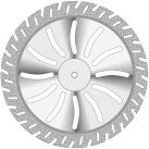 Diamant Gipstrennscheiben Zahntechnik Blau Ø 45 mm H 0,35 mm